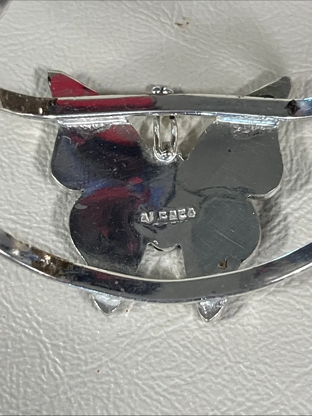 Iridescent Butterfly Cuff Bracelet - Silver Tone